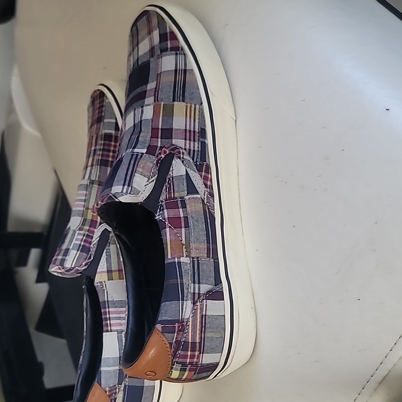Polo Ralph Lauren Mens Thompson Slip-On Plaid Patchwork Loafer Shoe Sz 13 Madras - Picture 5 of 13